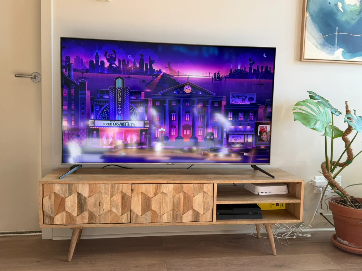 Swoon Natural Mango Wood TV Stand