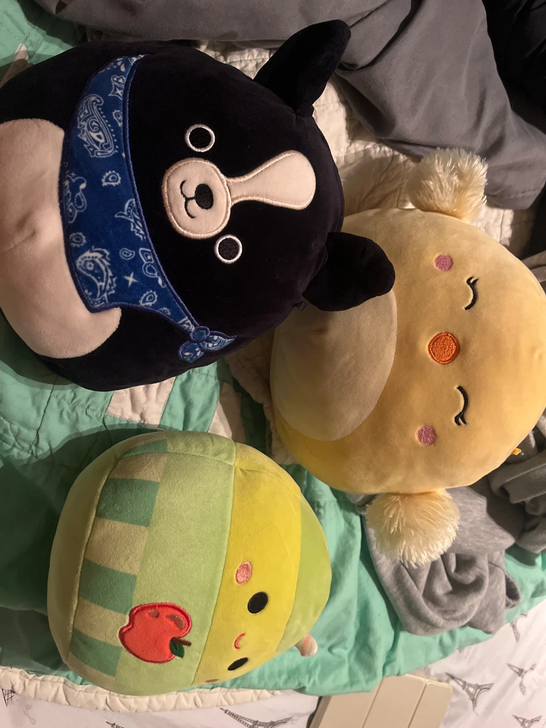 Squishmallows Plush Toys - Dog, Chick, & Fruit