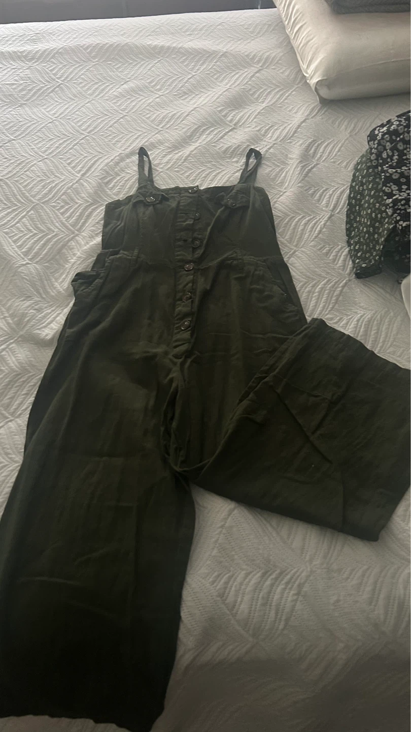 Japna Green Cotton Jumpsuit Size L