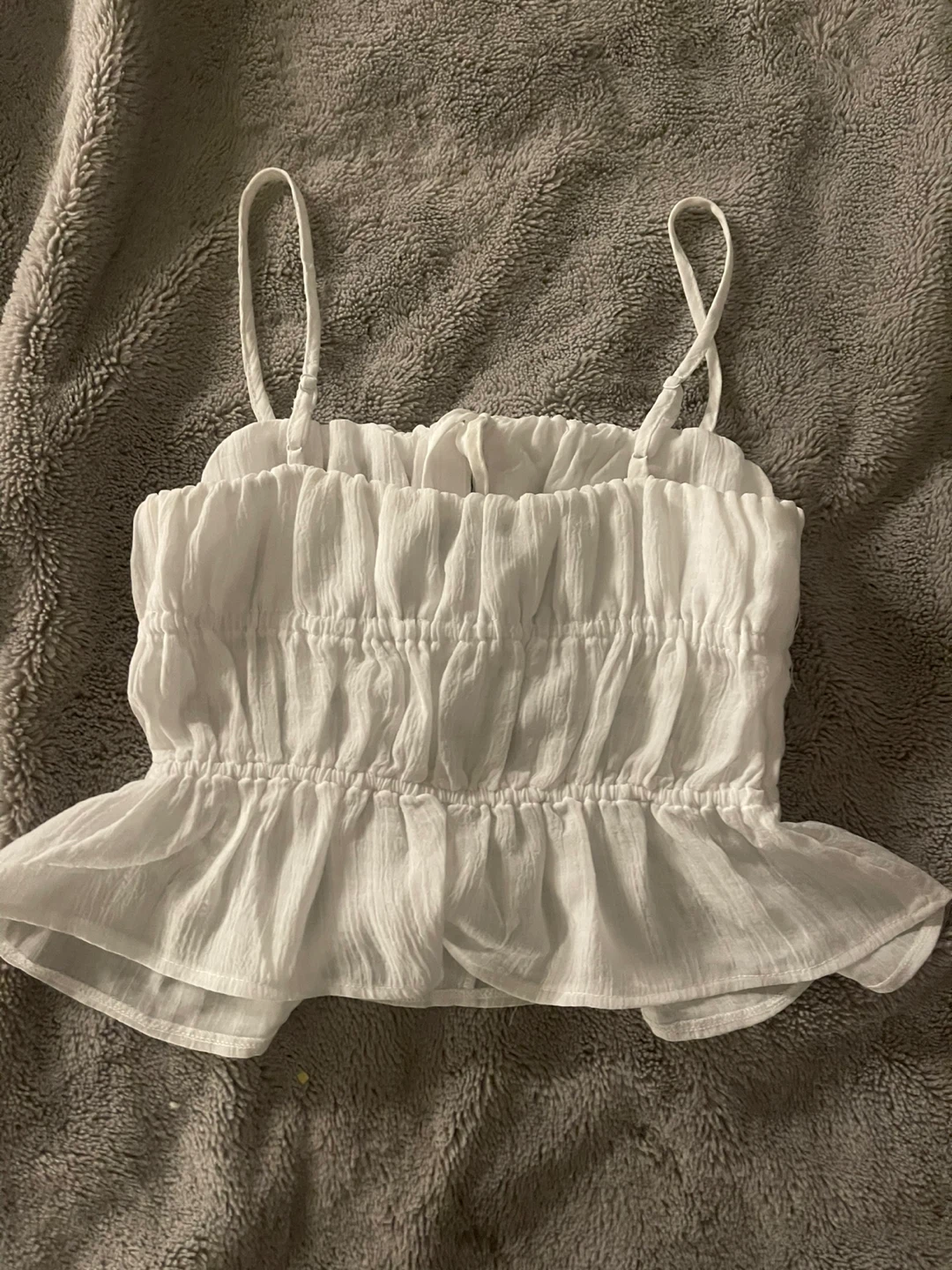 Dynamite White Smocked Camisole Top - photo 3