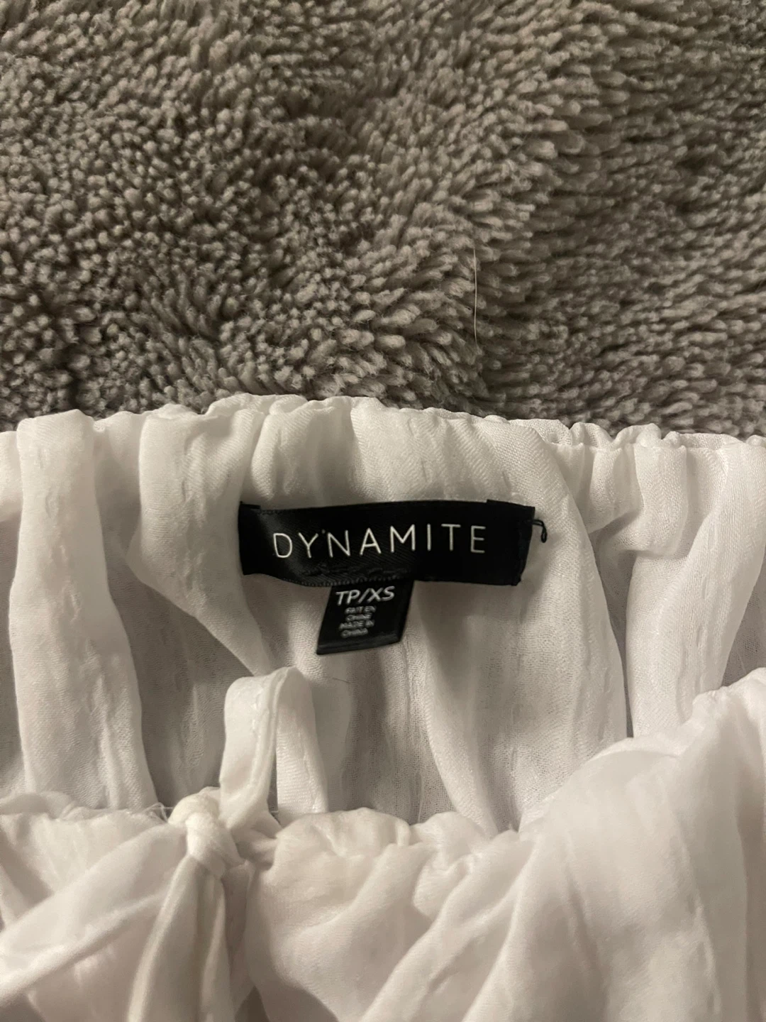 Dynamite White Smocked Camisole Top - photo 2