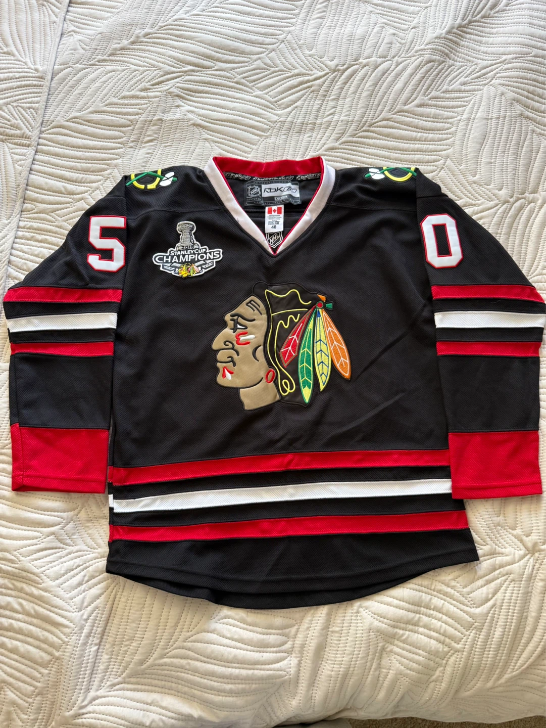 Chicago Blackhawks 2015 Stanley Cup Champions Jersey - Size 48