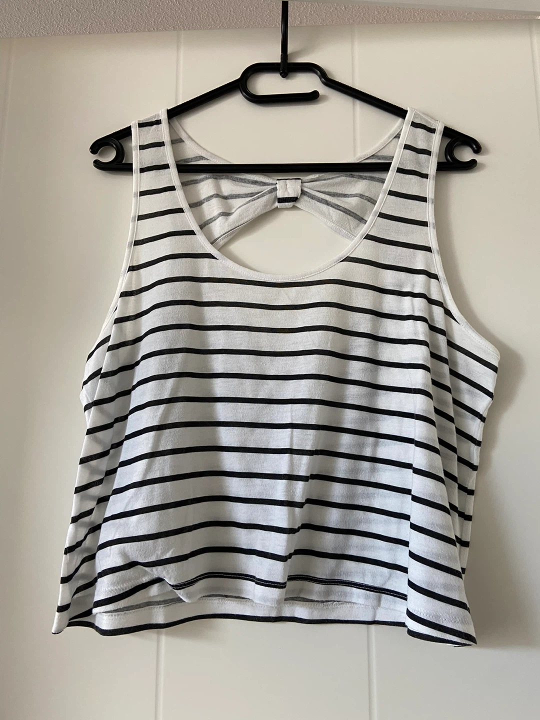 Women's Striped Tank Top with Bow Back Detail