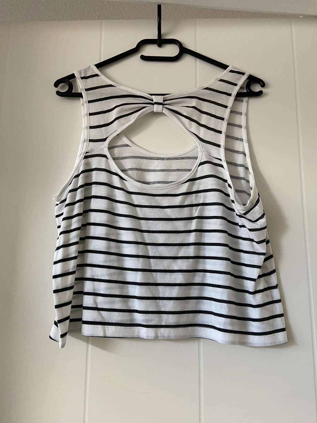Women's Striped Tank Top with Bow Back Detail - photo 2
