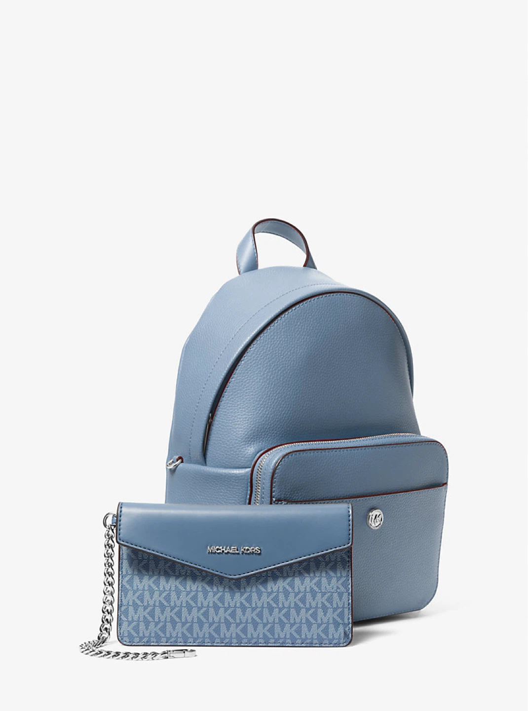 Michael Kors Blue Leather Backpack Maisie