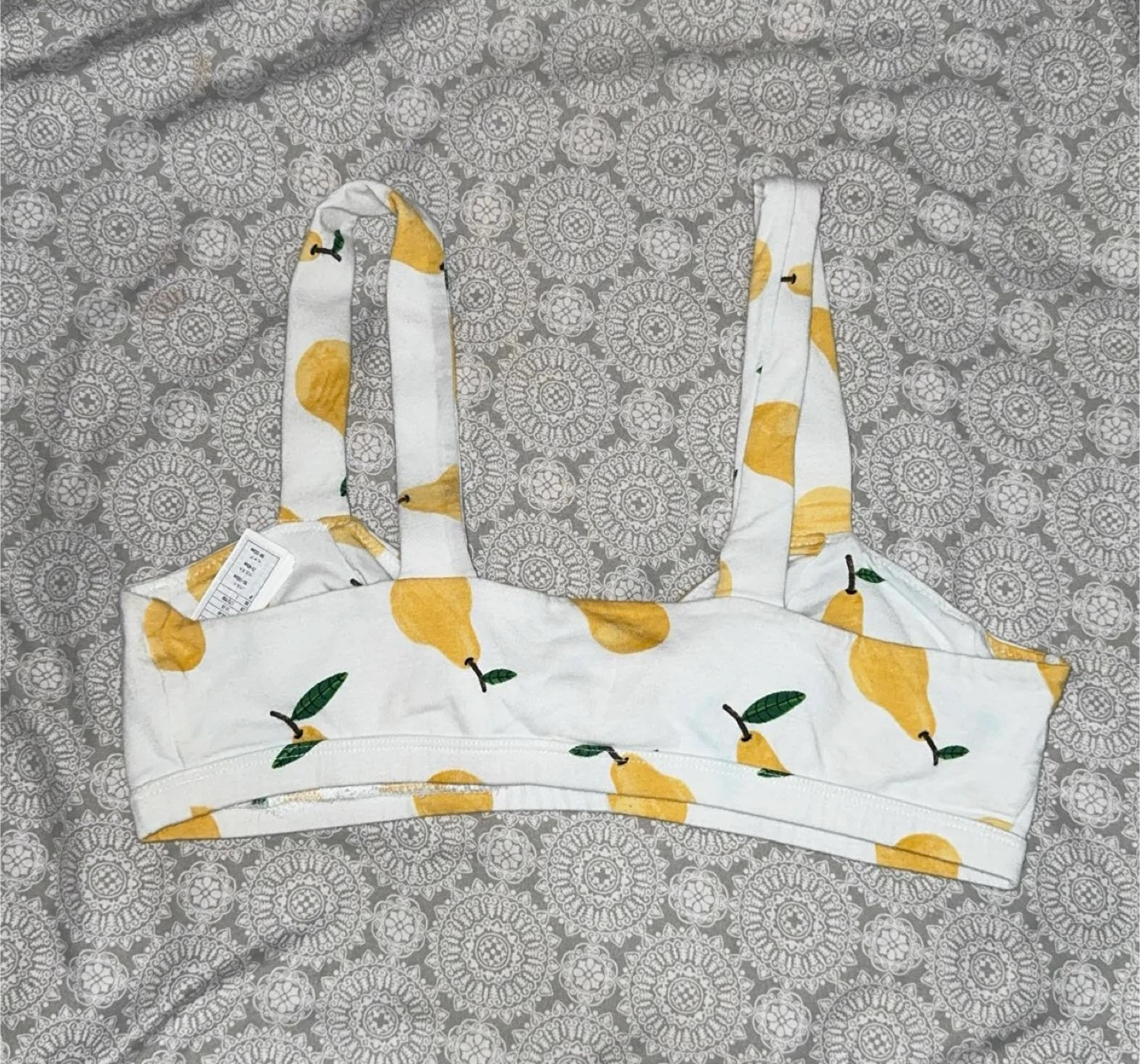 Forever 21 White with Lemon Print Bathing Top - photo 2