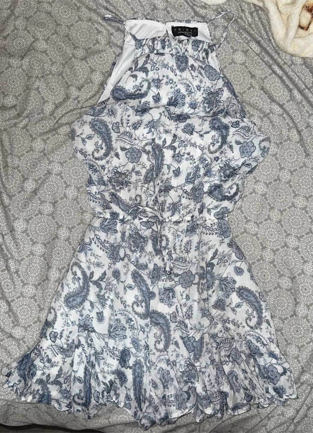 Trixxi Paisley Print Halter Romper