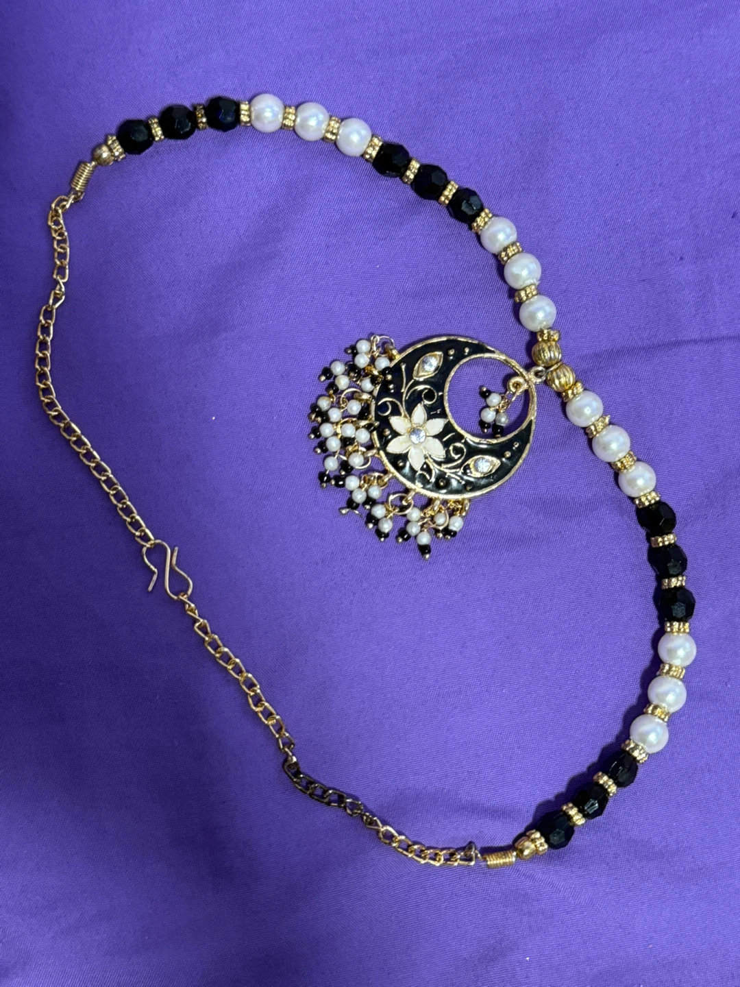 Black and White Beaded Necklace and Earring Set🖤🤍 - photo 5
