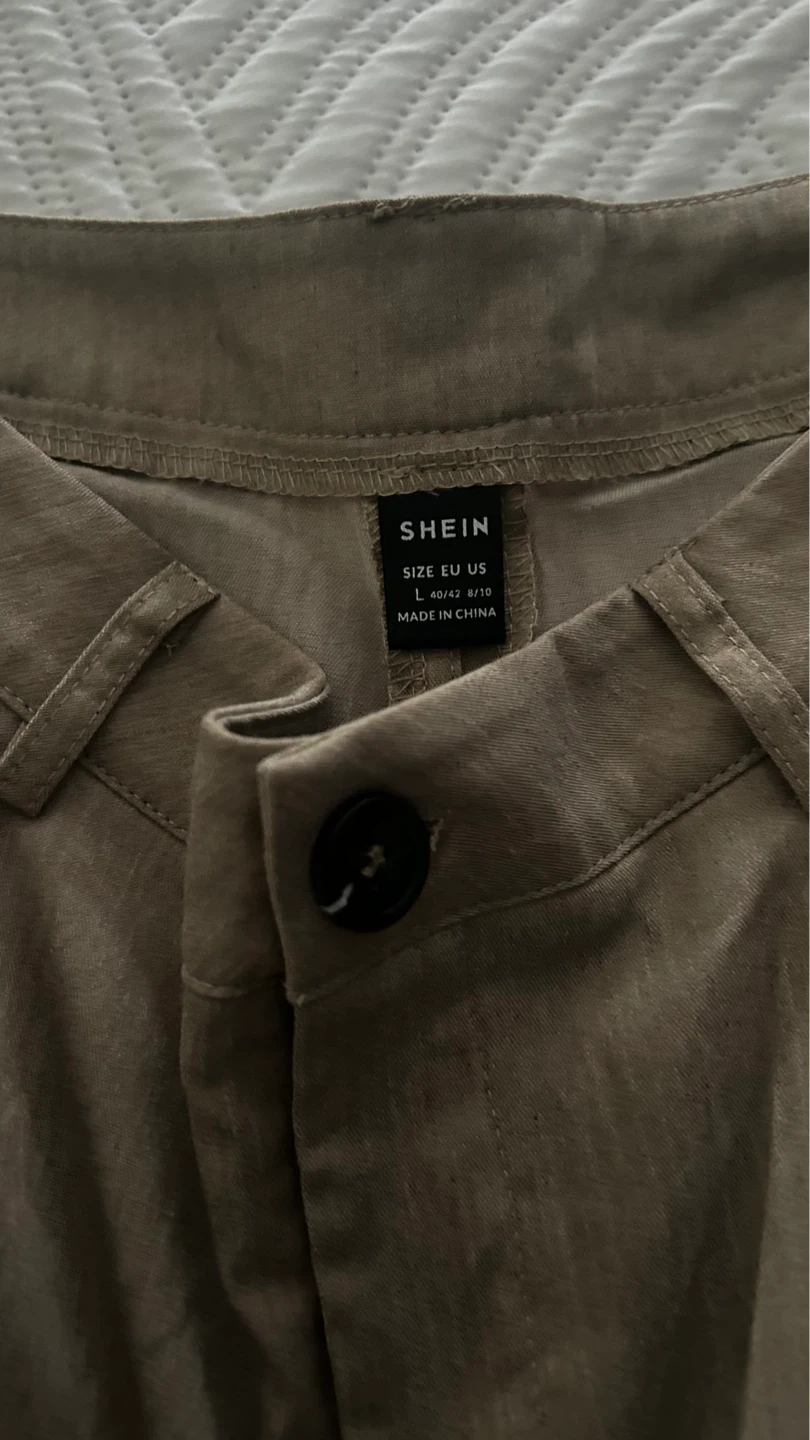 SHEIN Tan Wide Leg Corduroy Pants Size L - photo 2