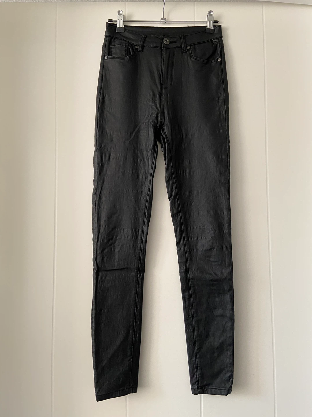 Black Faux Leather Pants | Size XS/S