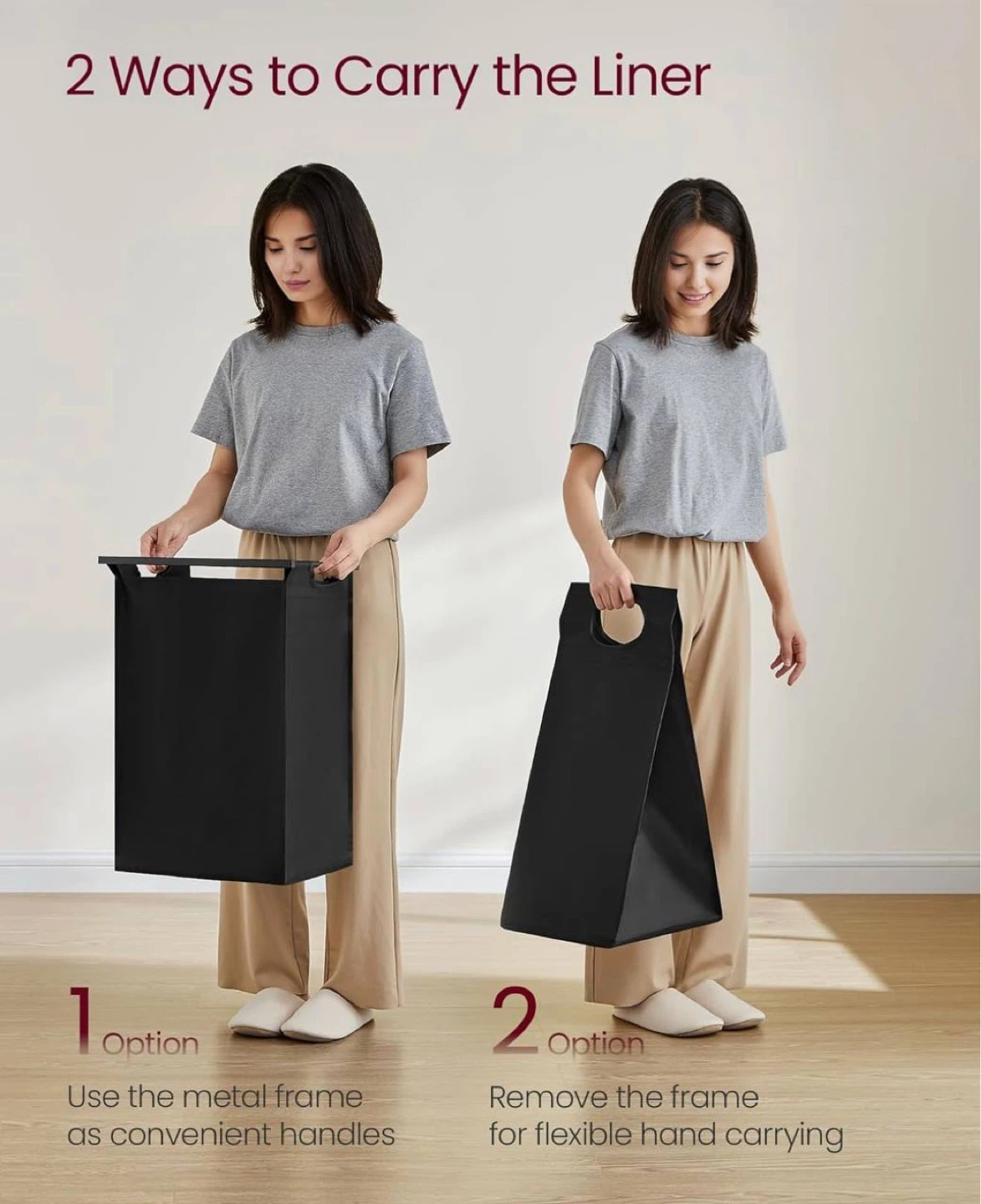 Laundry Hamper – Pull-Out & Removable Bag, 47L NEW - photo 5