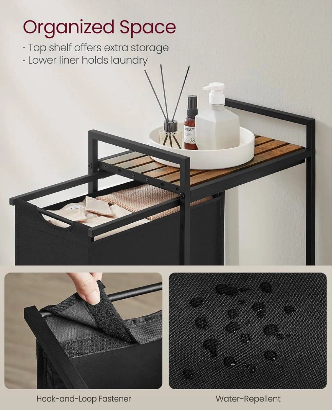 Laundry Hamper – Pull-Out & Removable Bag, 47L NEW - photo 4