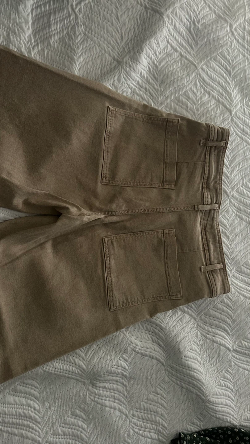 Zara The Marine Straight Jeans - Tan - Size 10 - photo 3