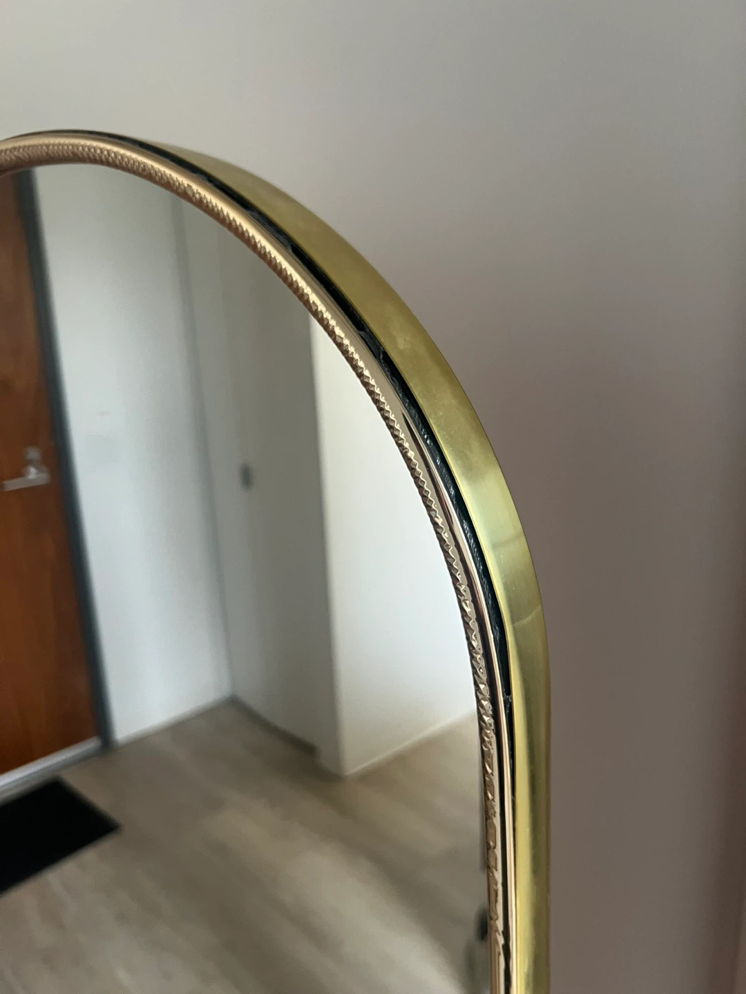 Gold Oval Standing Mirror - photo 4