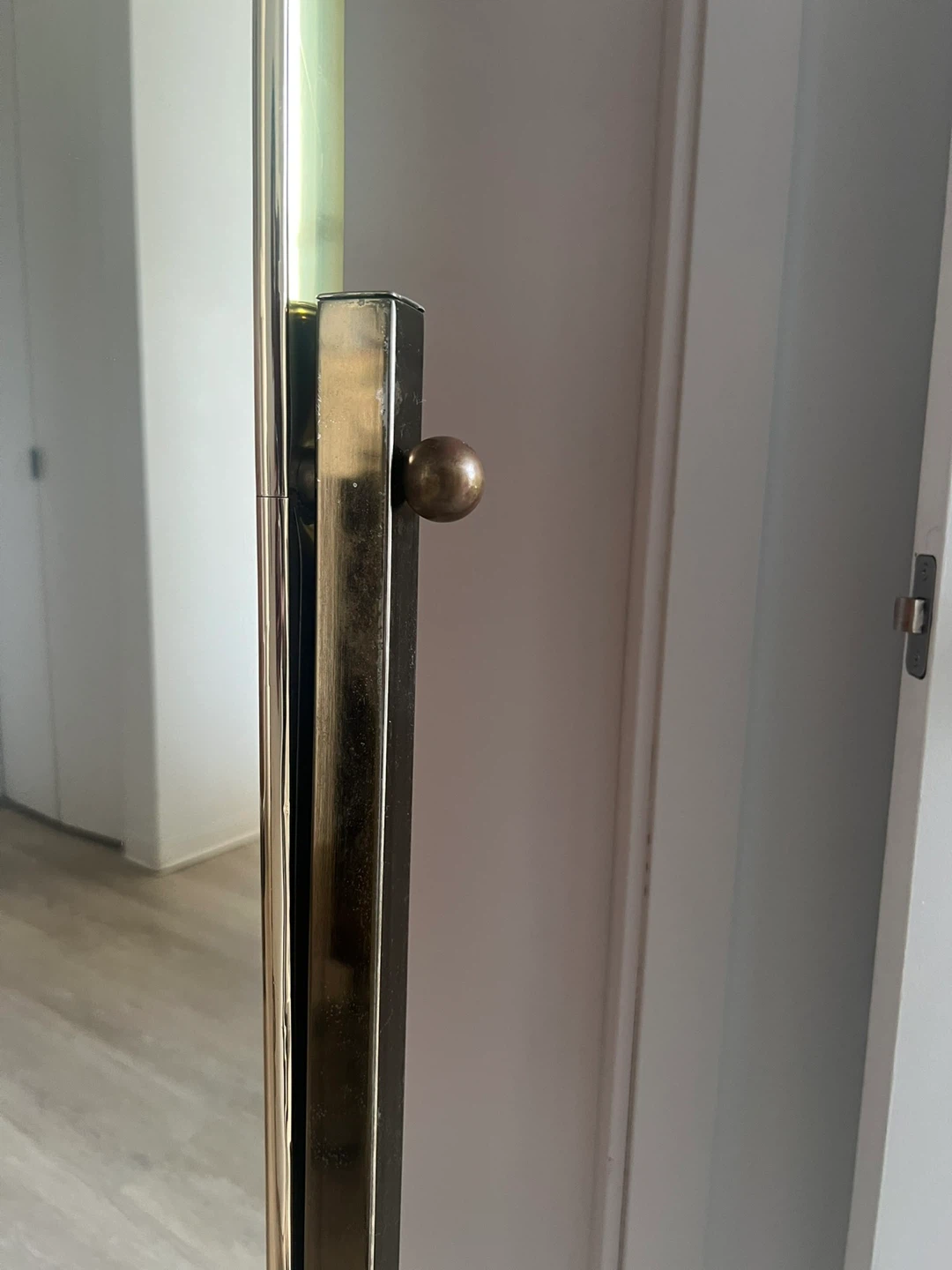 Gold Oval Standing Mirror - photo 2