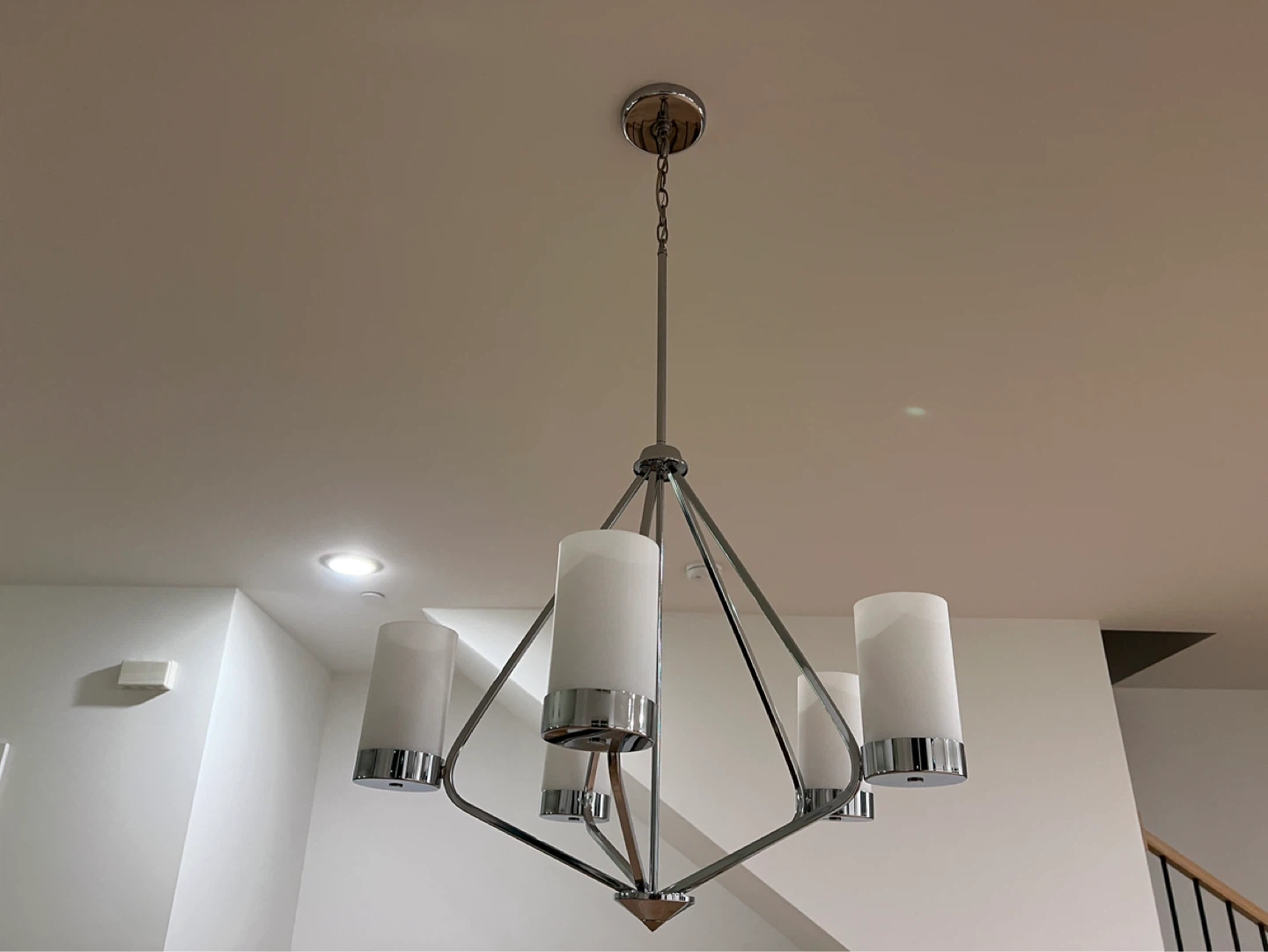 Modern Chandelier and pendants with Frosted Glass Shades - photo 2