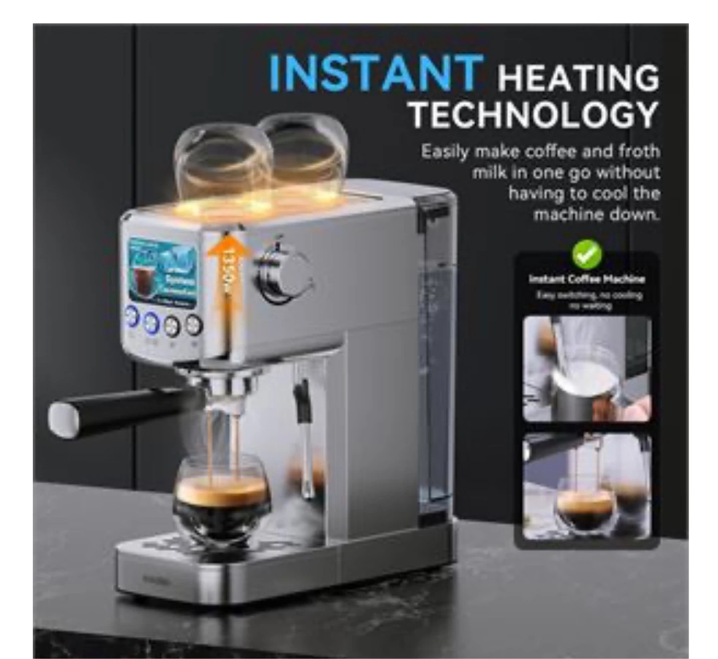 Espresso Machine with Cold Brew Function- used like new - photo 4