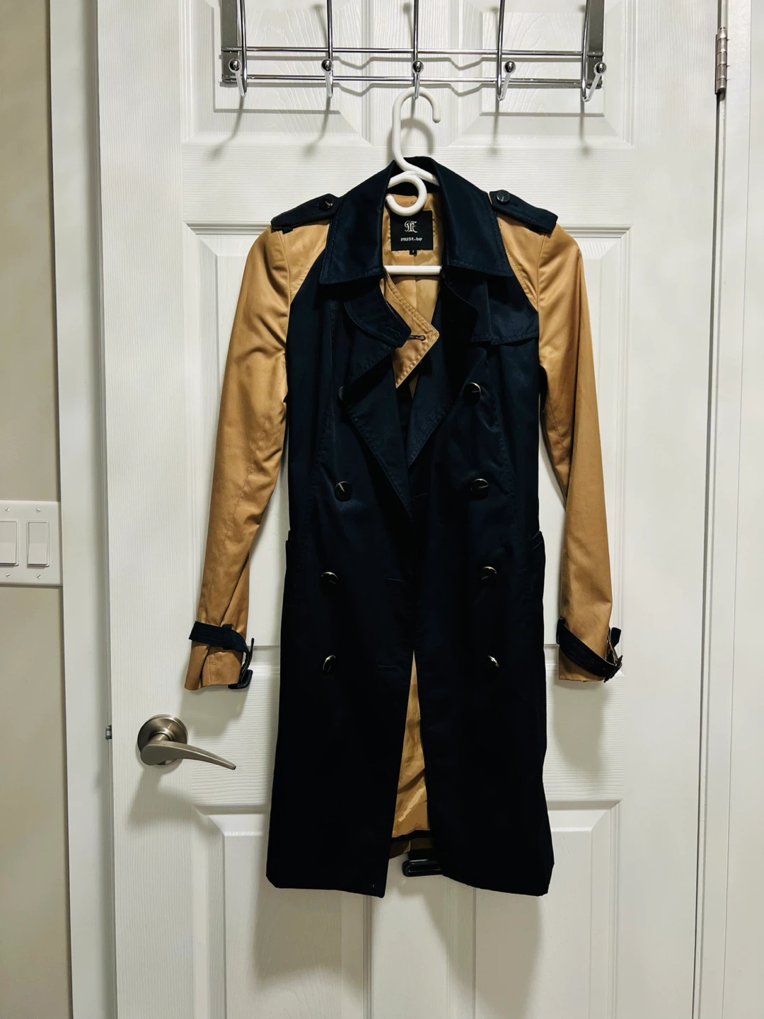 Premium Two-Tone Trench Coat from South Korea