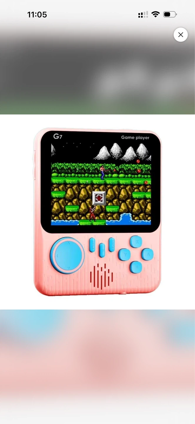 Pink G7 Game Player Handheld Console