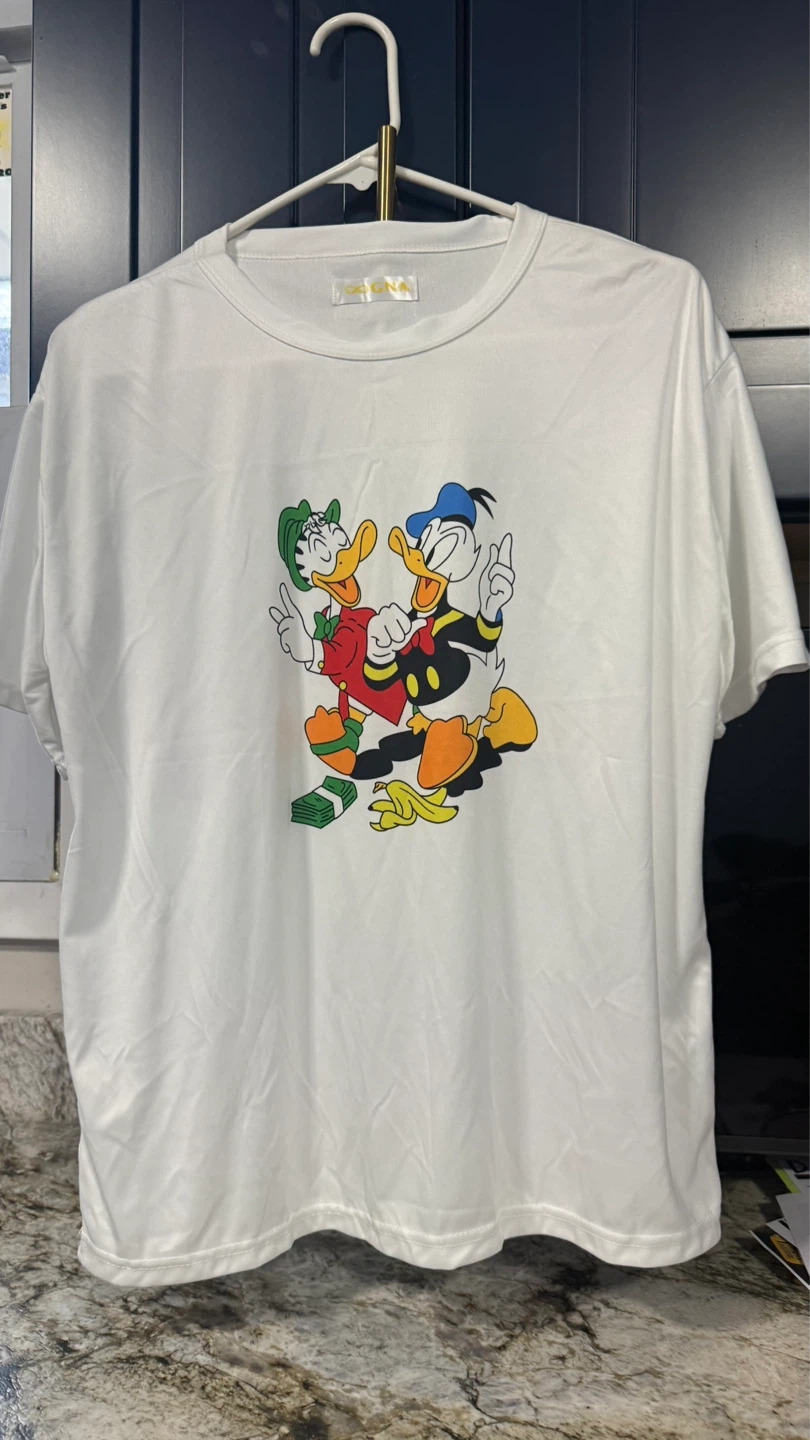 New White Donald Duck T-Shirt check more pictures