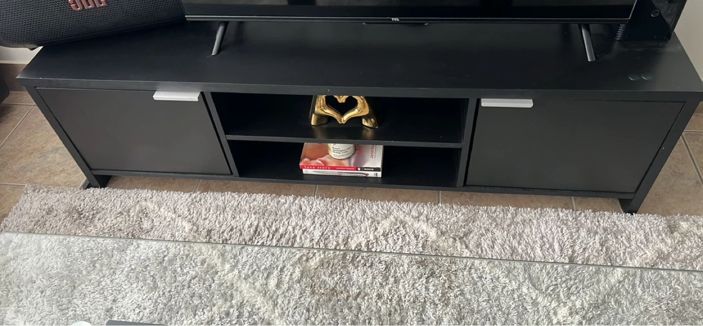 Black TV Stand with Storage