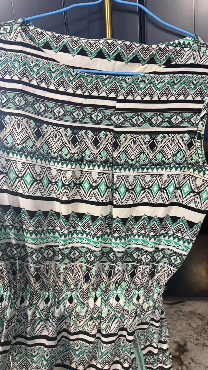 Women's Sleeveless Patterned Dress with Pockets size s - photo 4