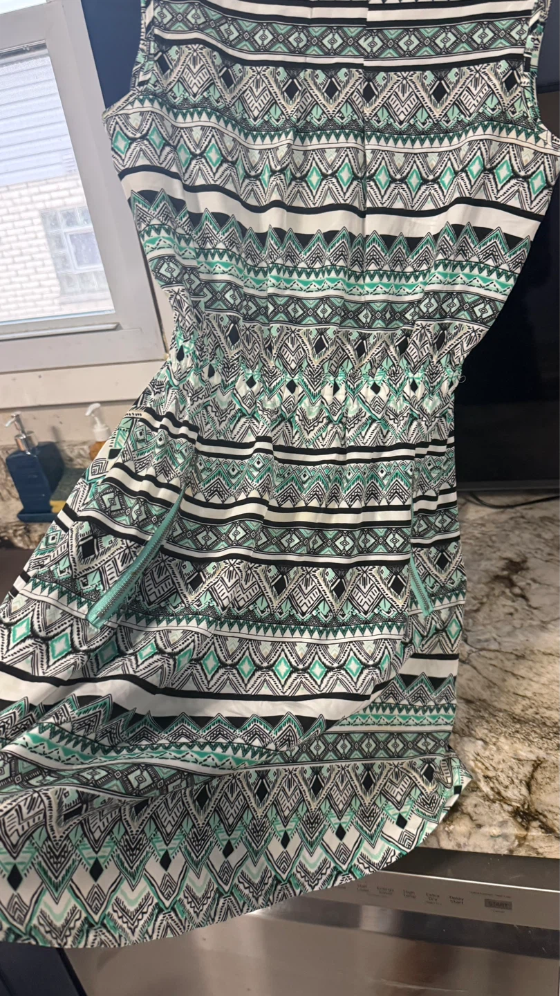 Women's Sleeveless Patterned Dress with Pockets size s - photo 3