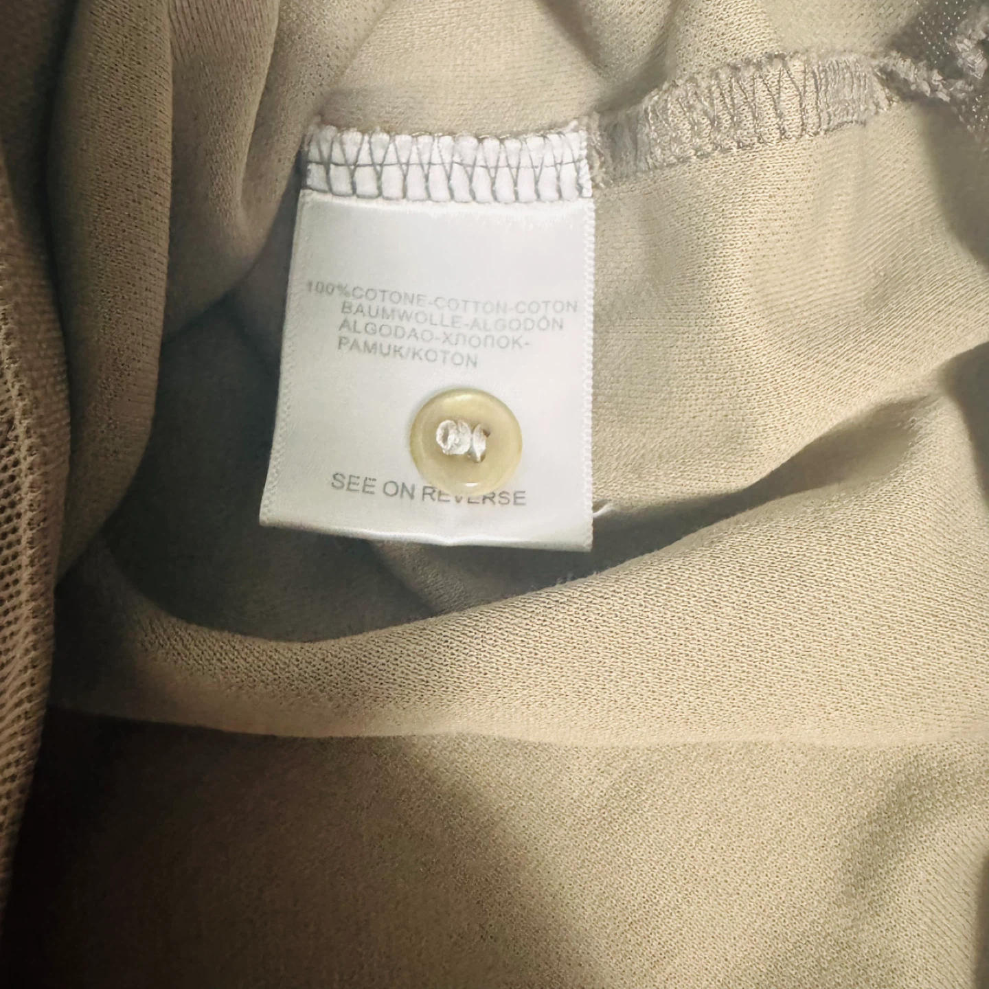 Dior Men's Tan Polo Shirt Size L - photo 4