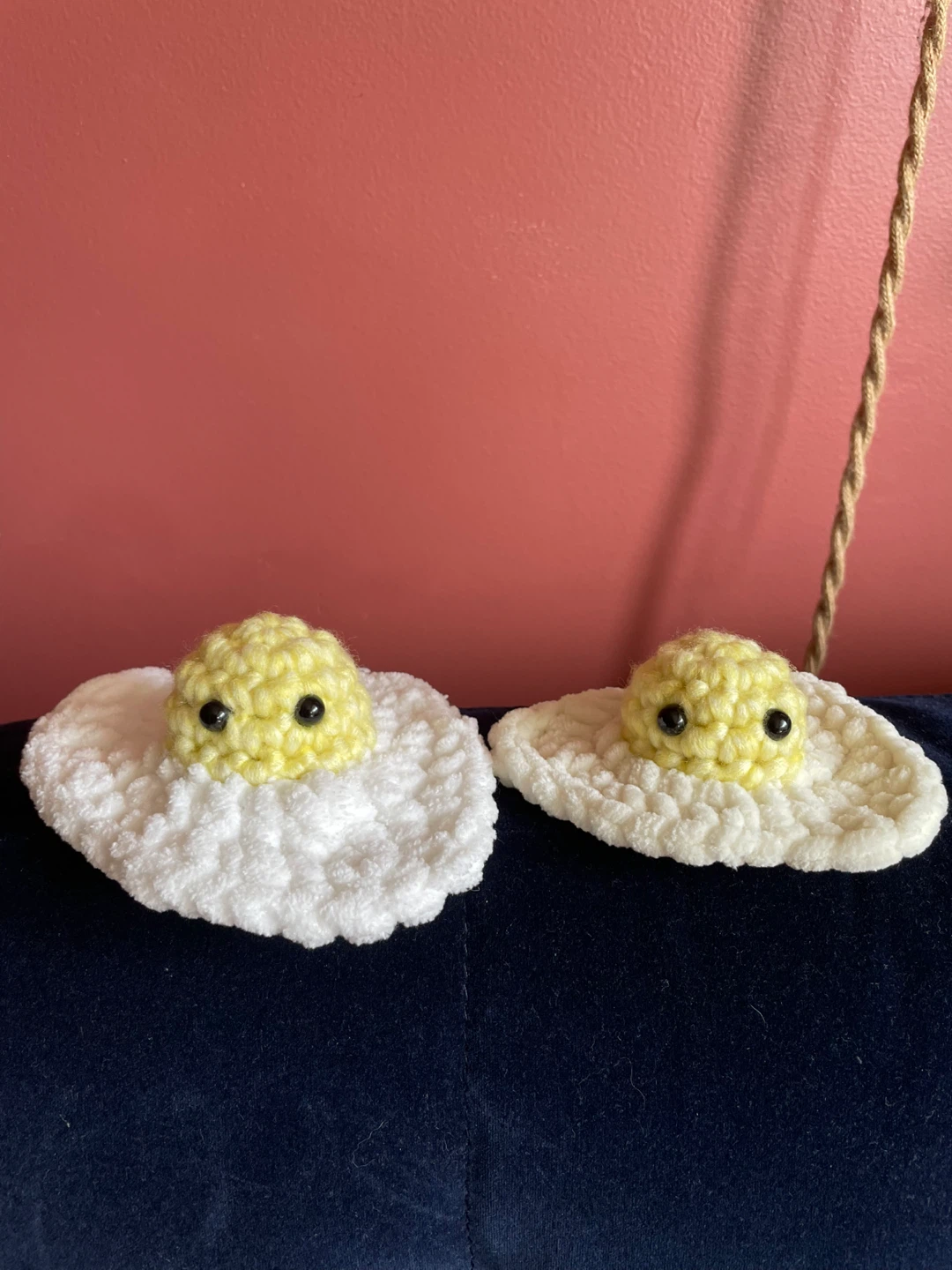 Handmade Crochet Fried Egg Plushies