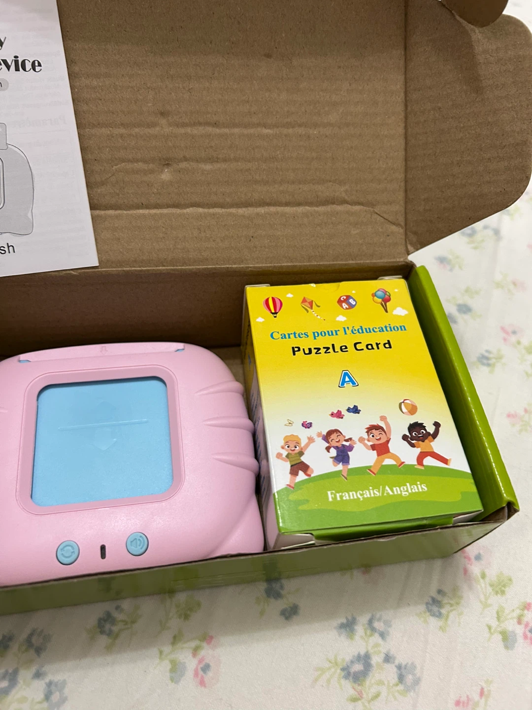 New- Small Taking English/French Learning Device with Flashcards - photo 5