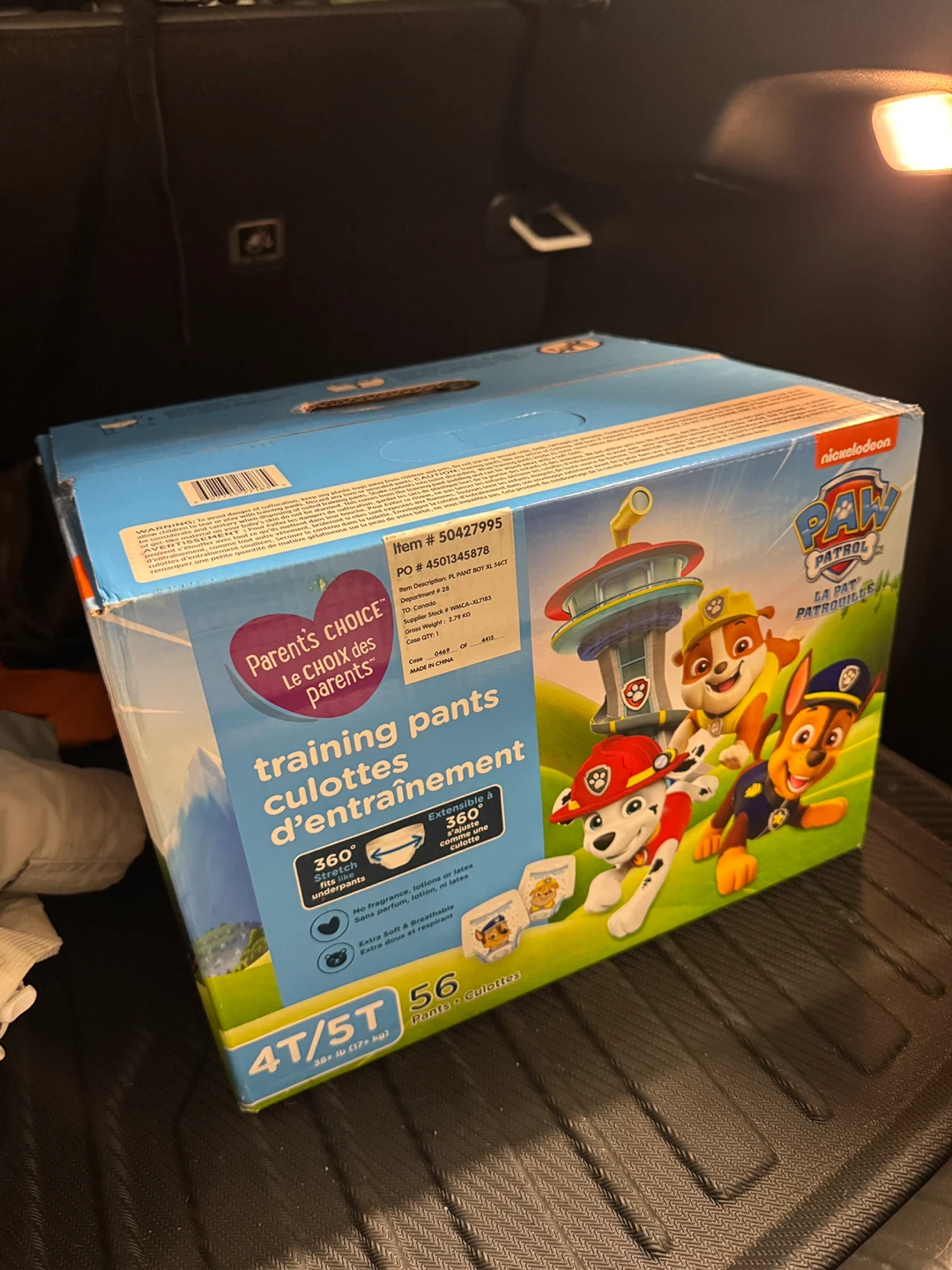 Parents Choice Paw Patrol Training Pants 4T/5T, 56 Count - photo 3