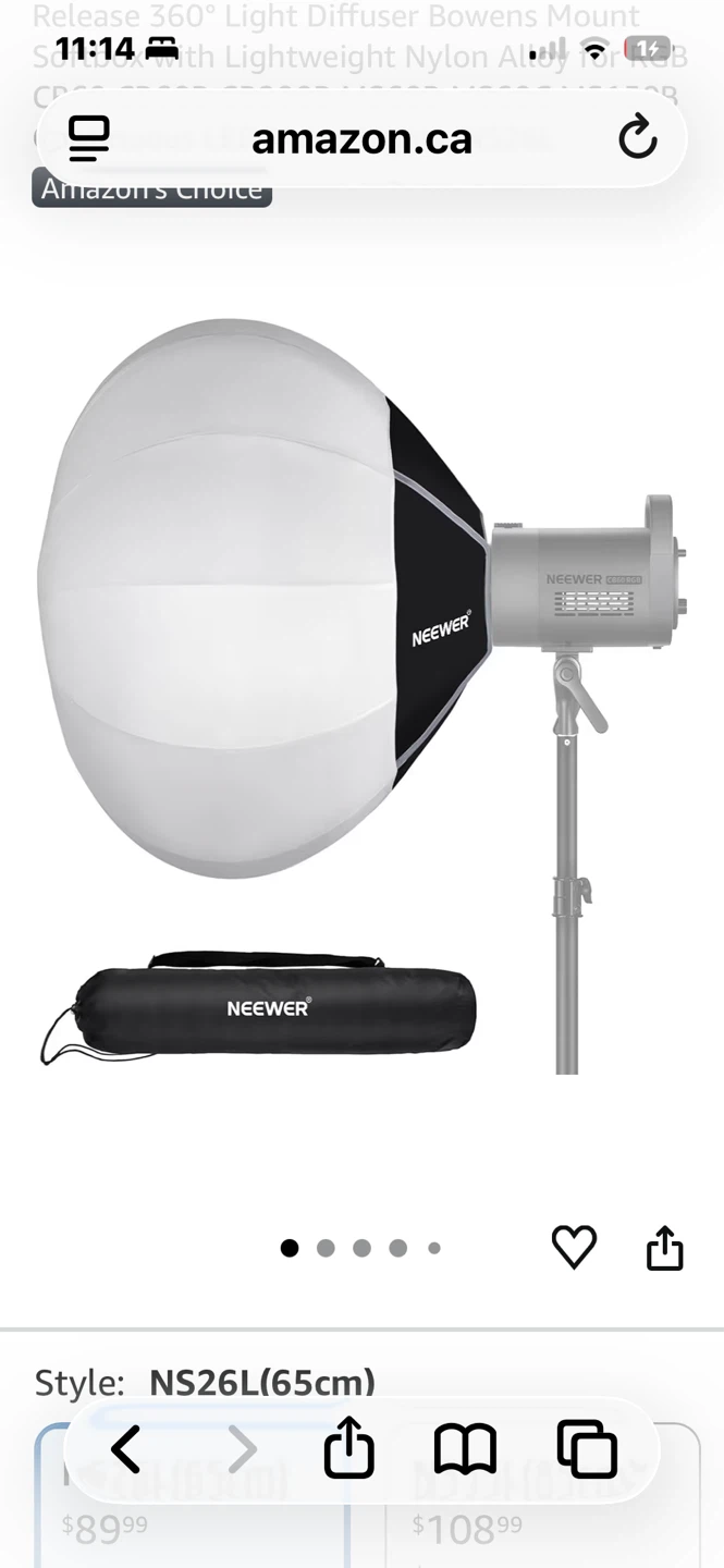 (Sealed) Neewer 65cm Lantern Softbox (brand new. Sealed)
