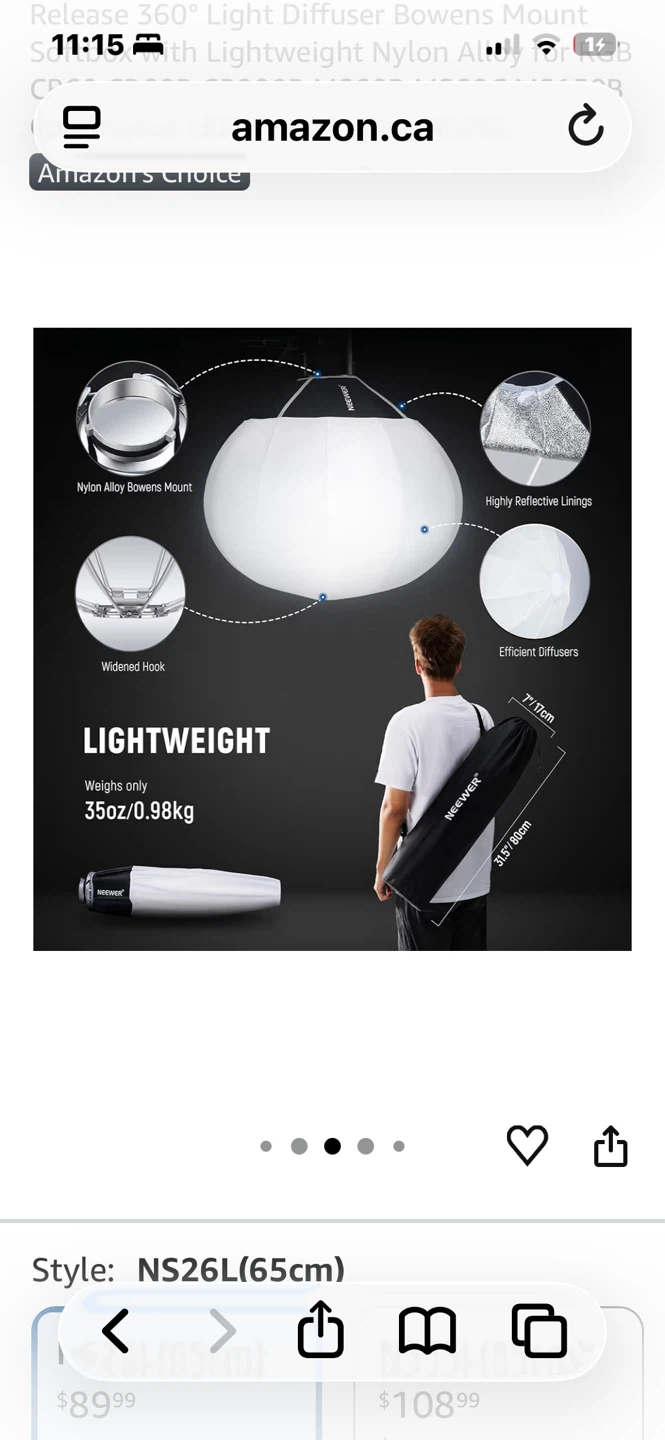 (Sealed) Neewer 65cm Lantern Softbox (brand new. Sealed) - photo 4