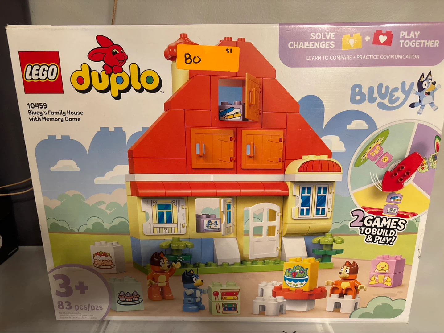 LEGO Duplo 10459 Bluey's Family House with Memory Game