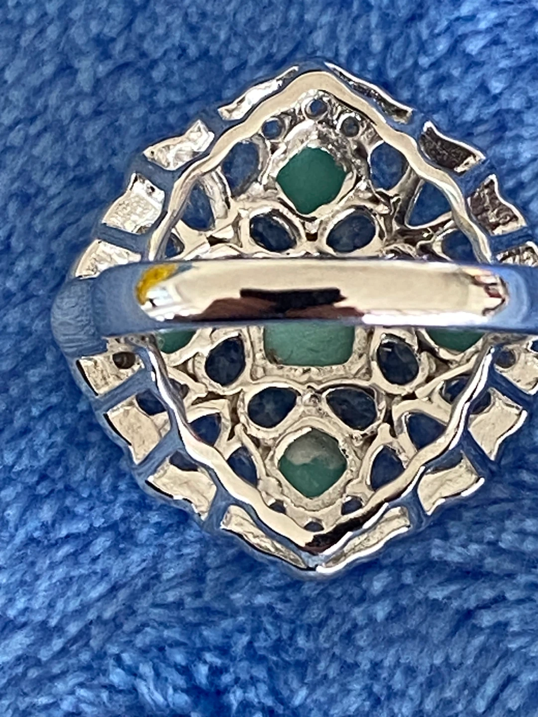 Turquoise and Blue Topaz Ring in 925 silver. - photo 5