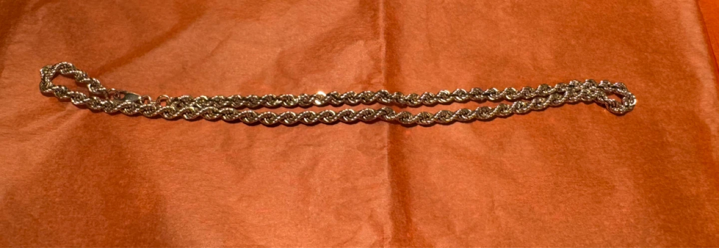 18 inches 10K Gold Rope Chain Necklace - photo 3