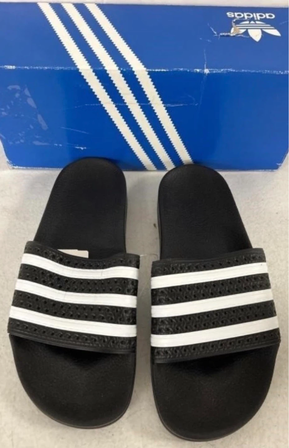 Adidas Adilette Slides Black White