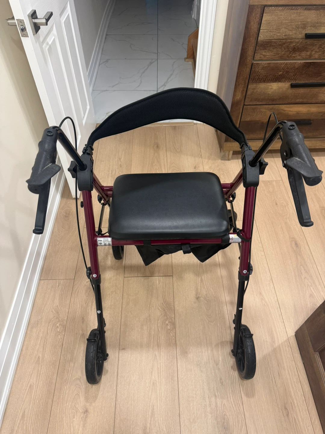 In brand new condition HOMLAND Rollator Walker with Seat and Bag