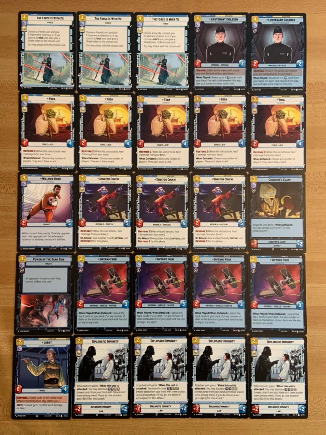 50 Star Wars Unlimited Cards Bundle Near Mint