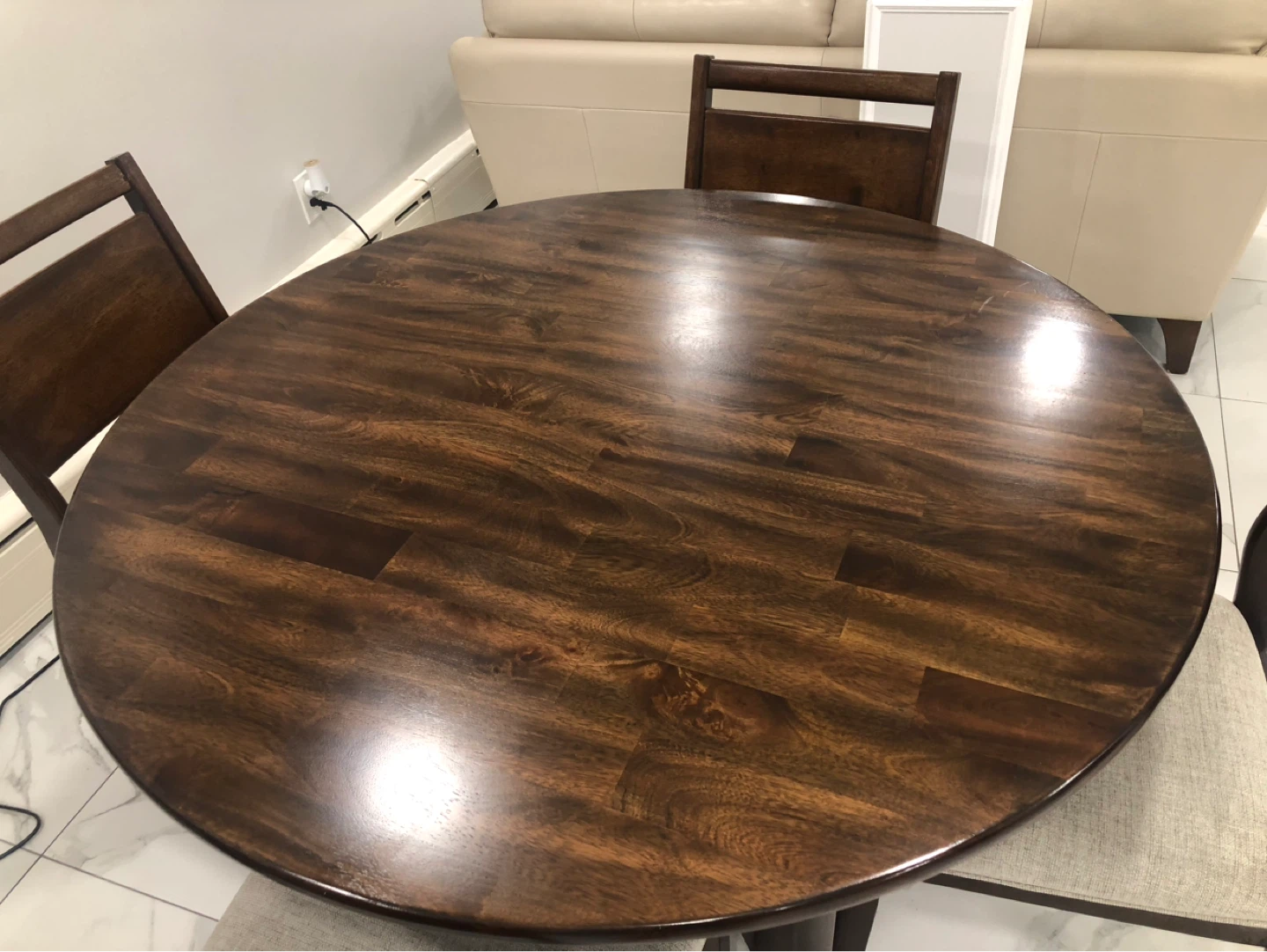 Round Dining Table Set with 4 Chairs - photo 3