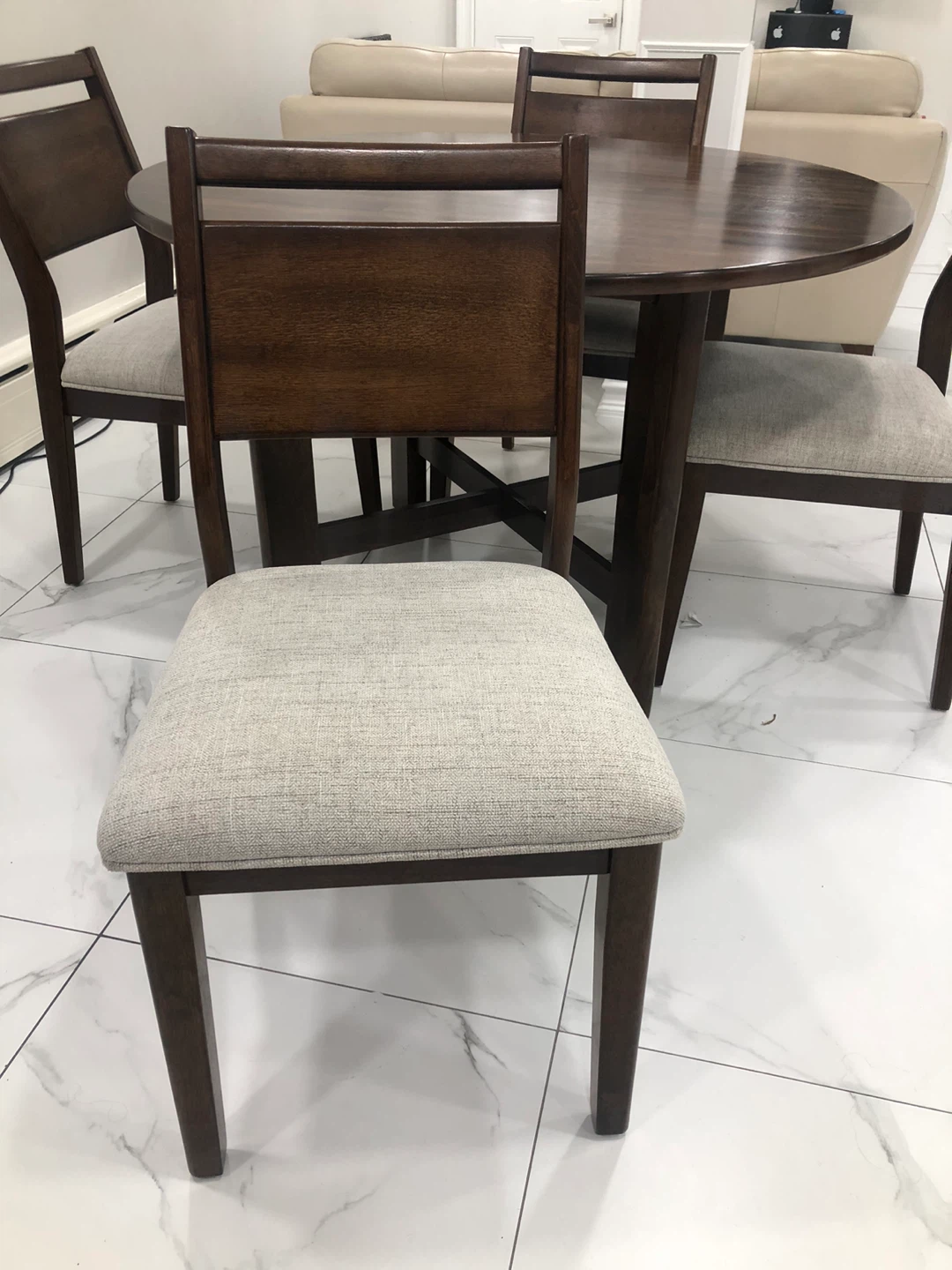 Round Dining Table Set with 4 Chairs - photo 4