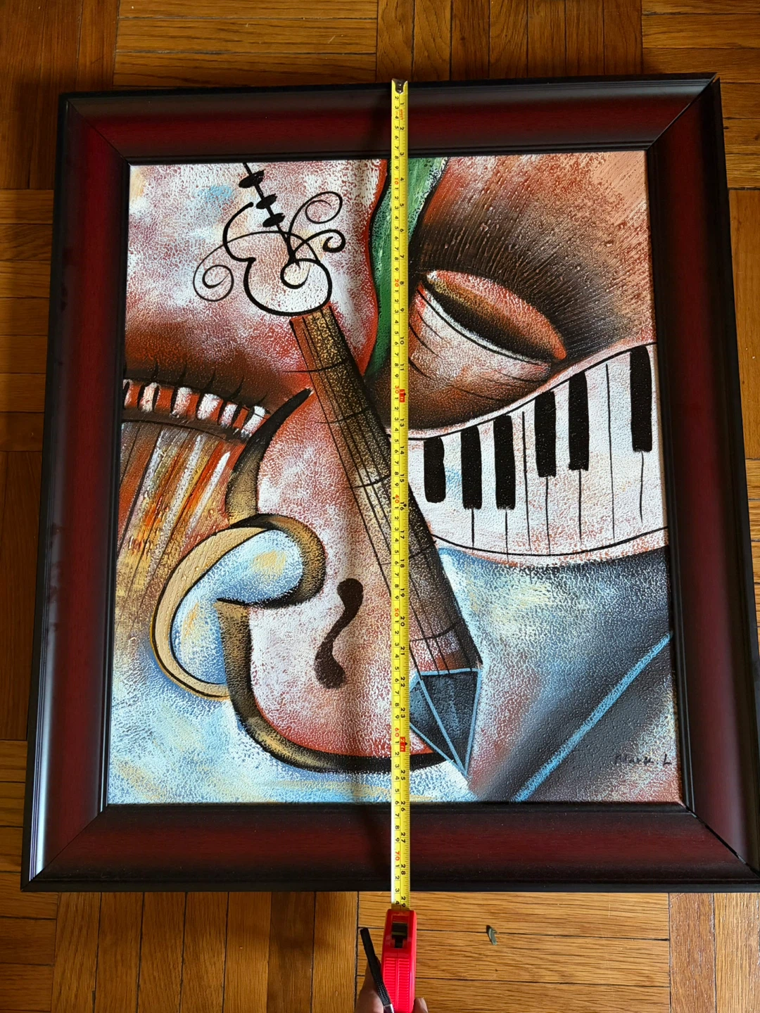 Framed Abstract Music Art Painting - photo 4