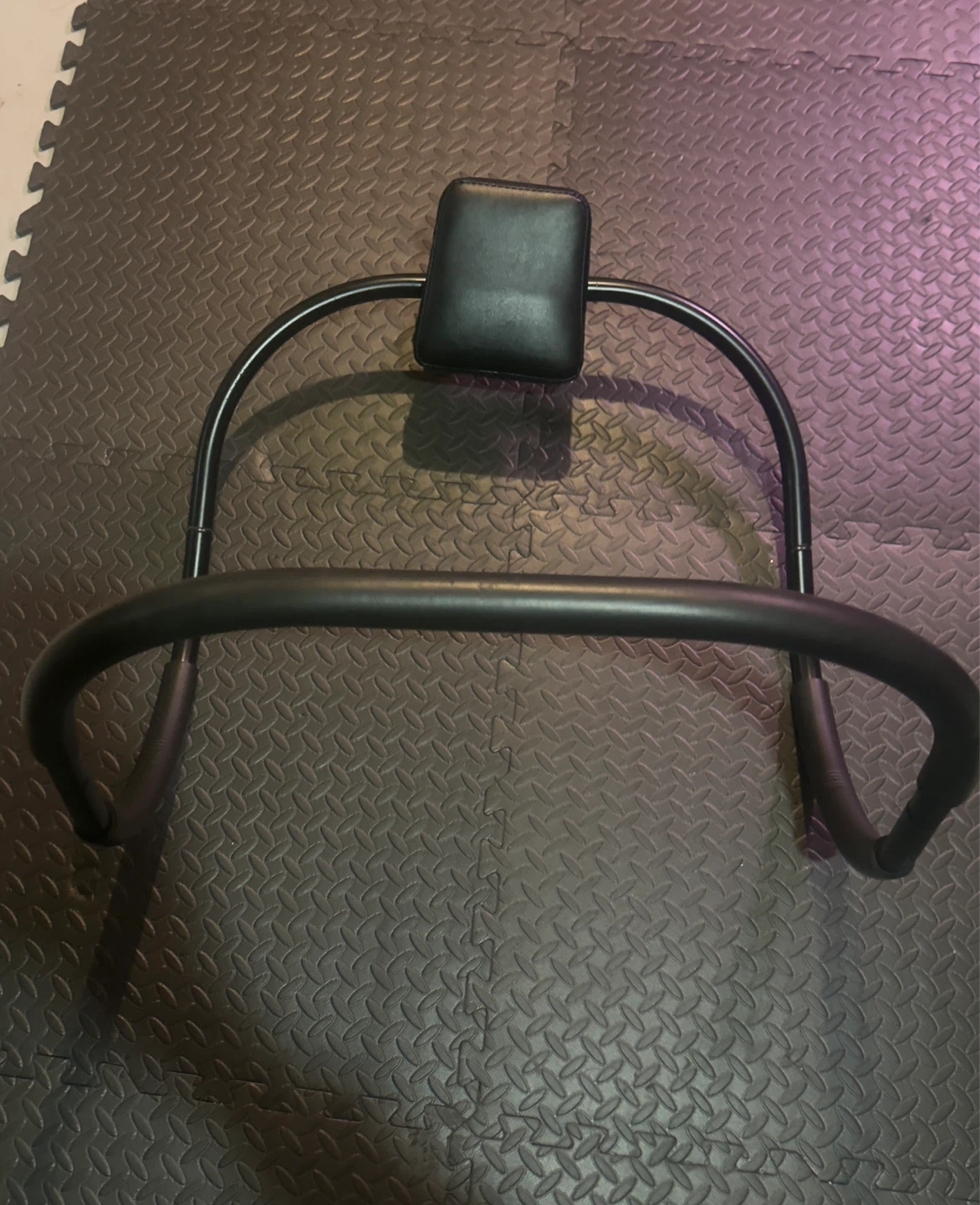 Black Ab Roller Machine with Padded Headrest