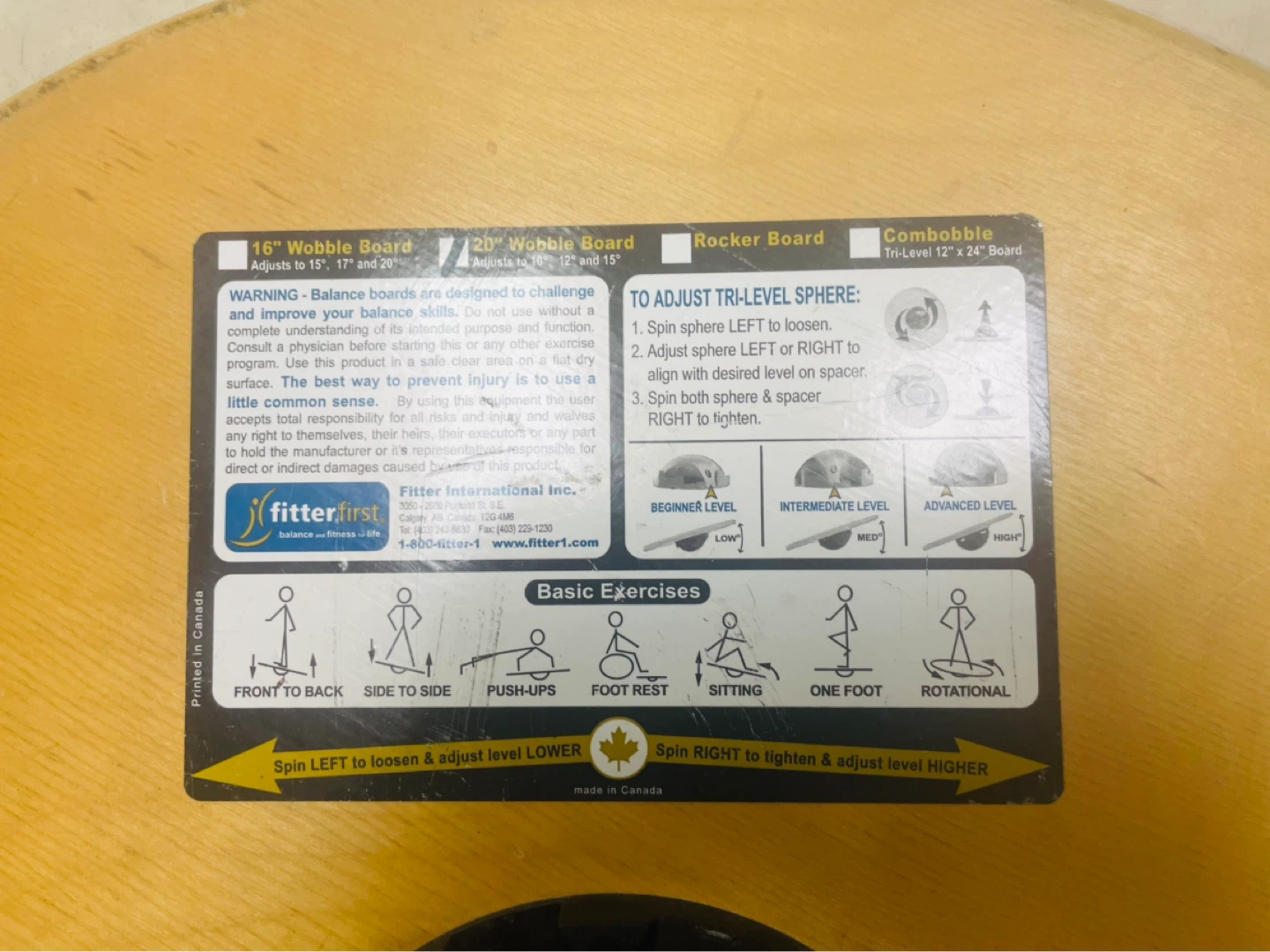 Fitterfirst Balance Board - photo 3