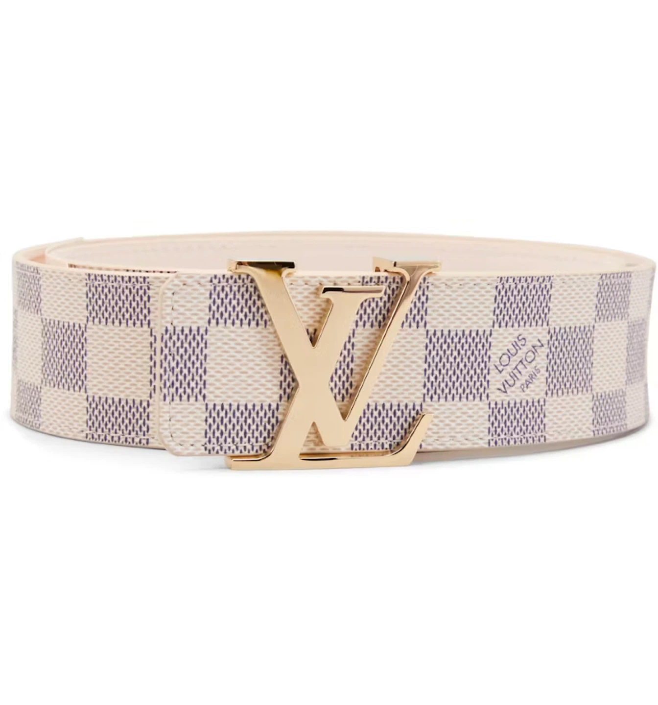 White LV Damier Azur Belt - photo 3