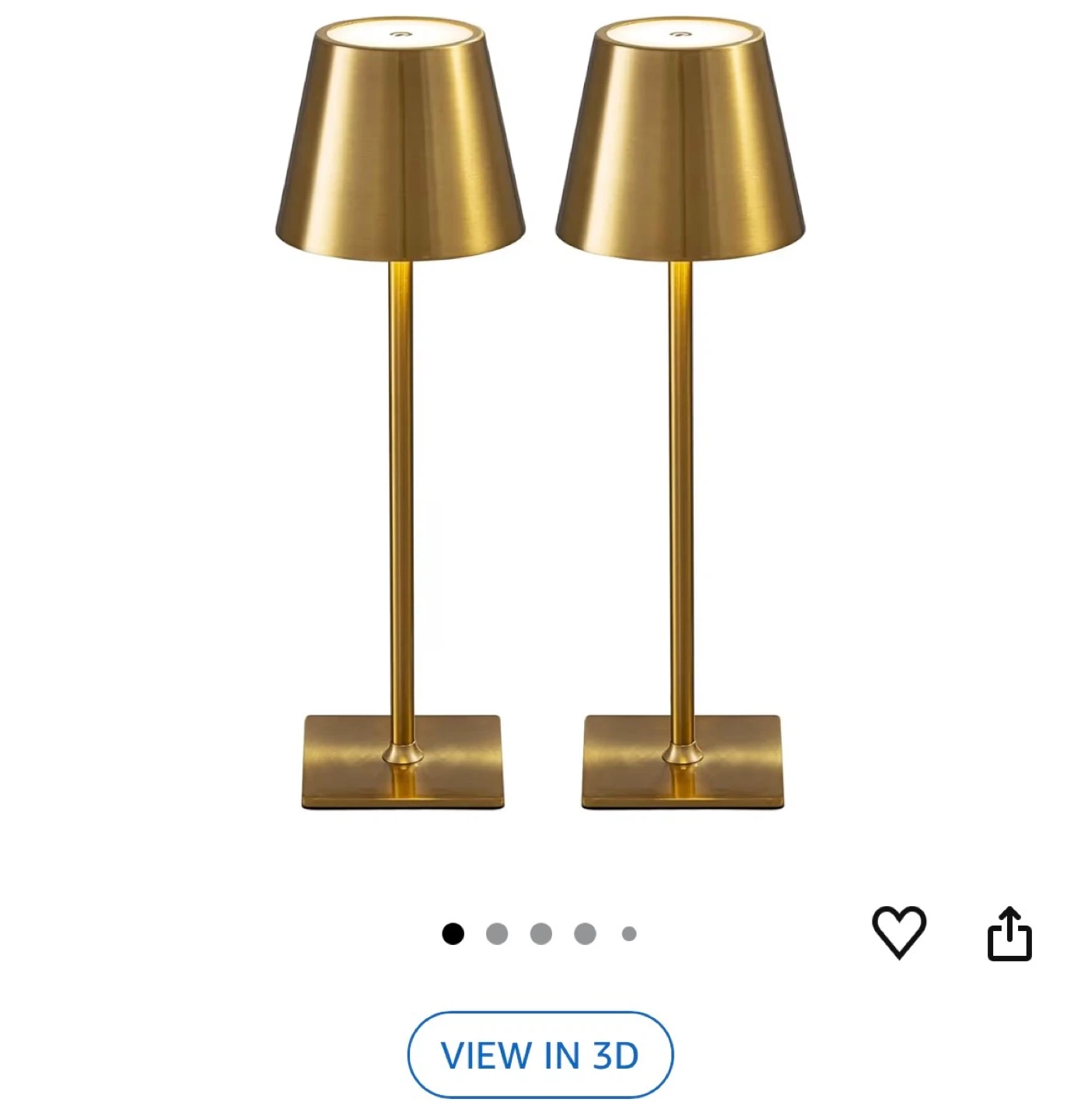 Pack of 2 - Cordless Rechargeable LED Table Lamps