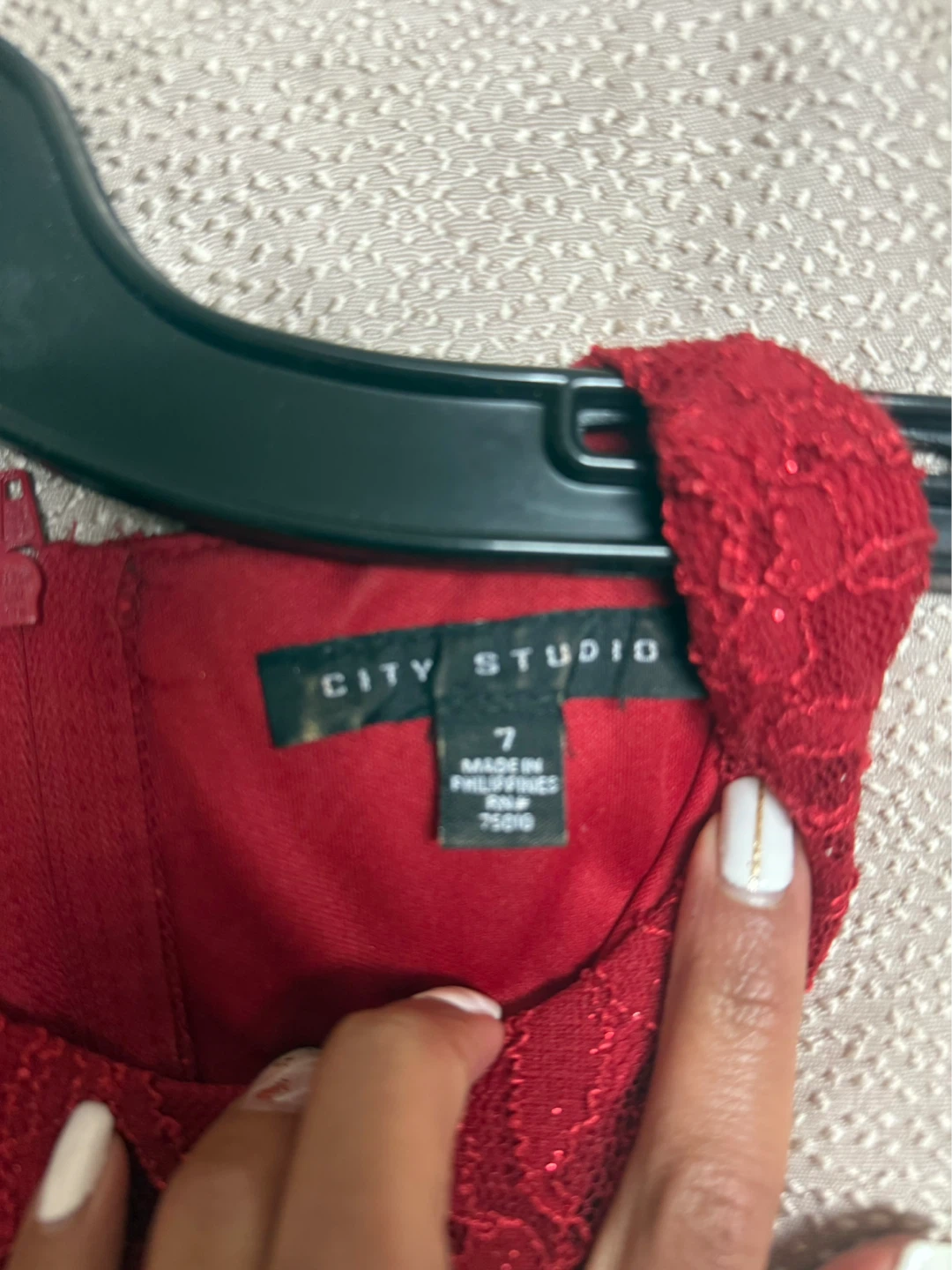 City Studio Red Lace Dress - photo 4