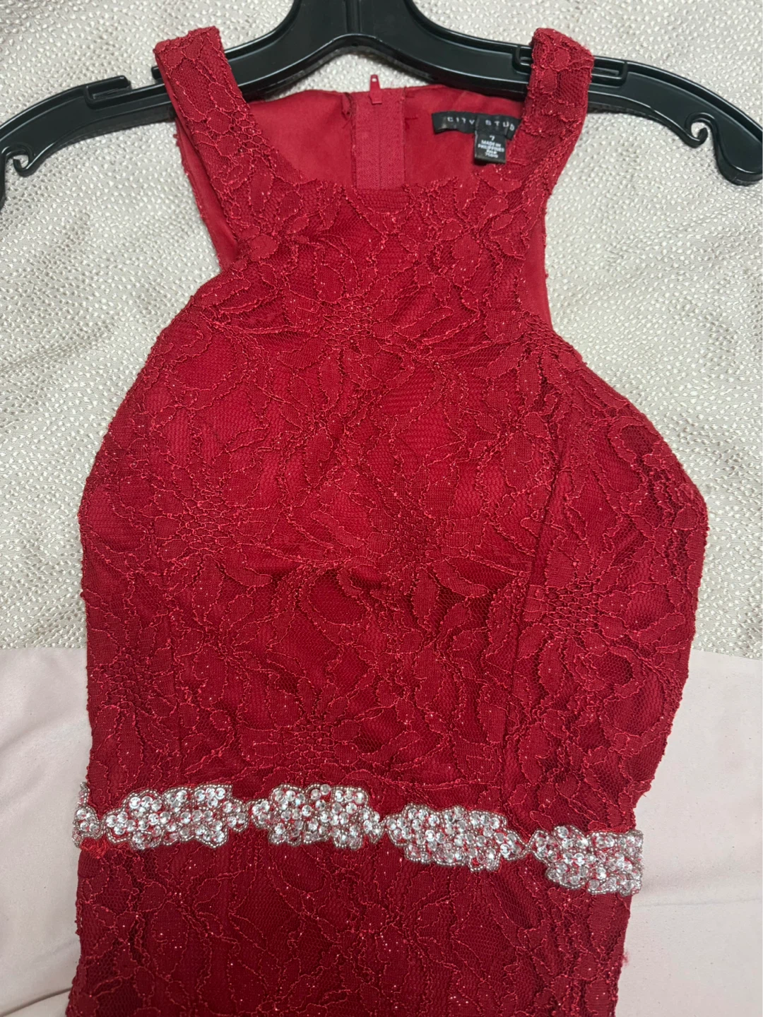 City Studio Red Lace Dress - photo 2