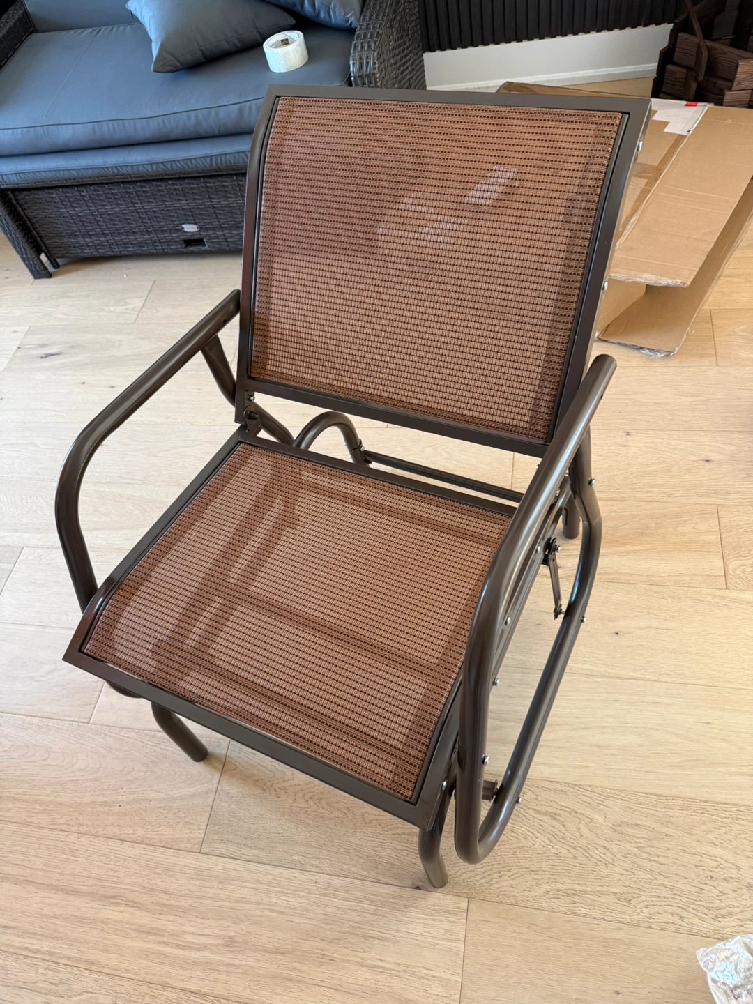 Brown Outdoor Glider Chair