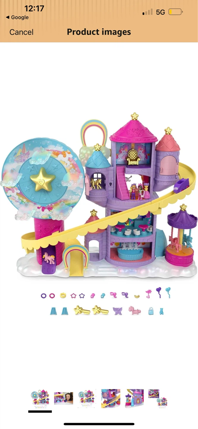 Polly Pocket Rainbow Funland Theme Park Playset